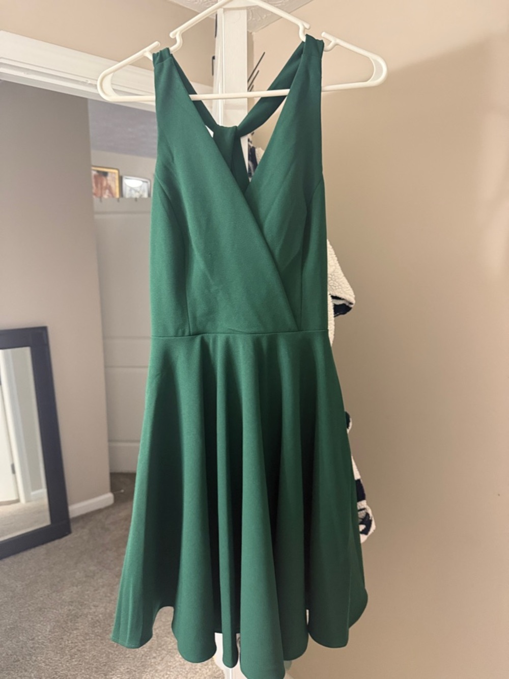 Lulu's Emerald Green Sleeveless Fit & Flare Mini Dress